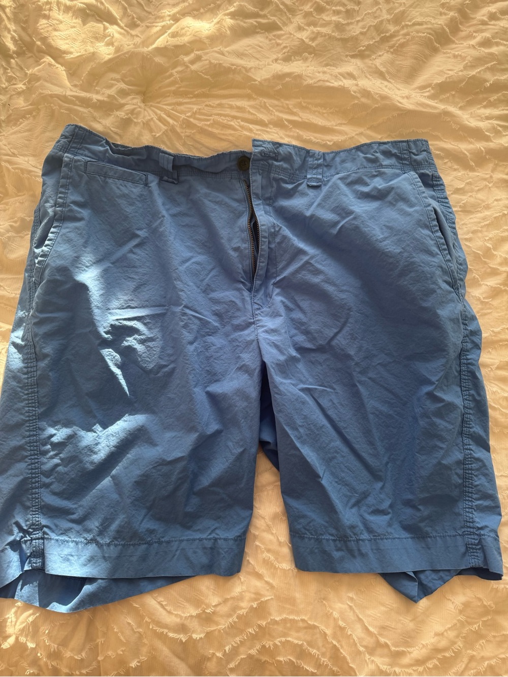 Chaps Light Blue Flat Front Men's Shorts